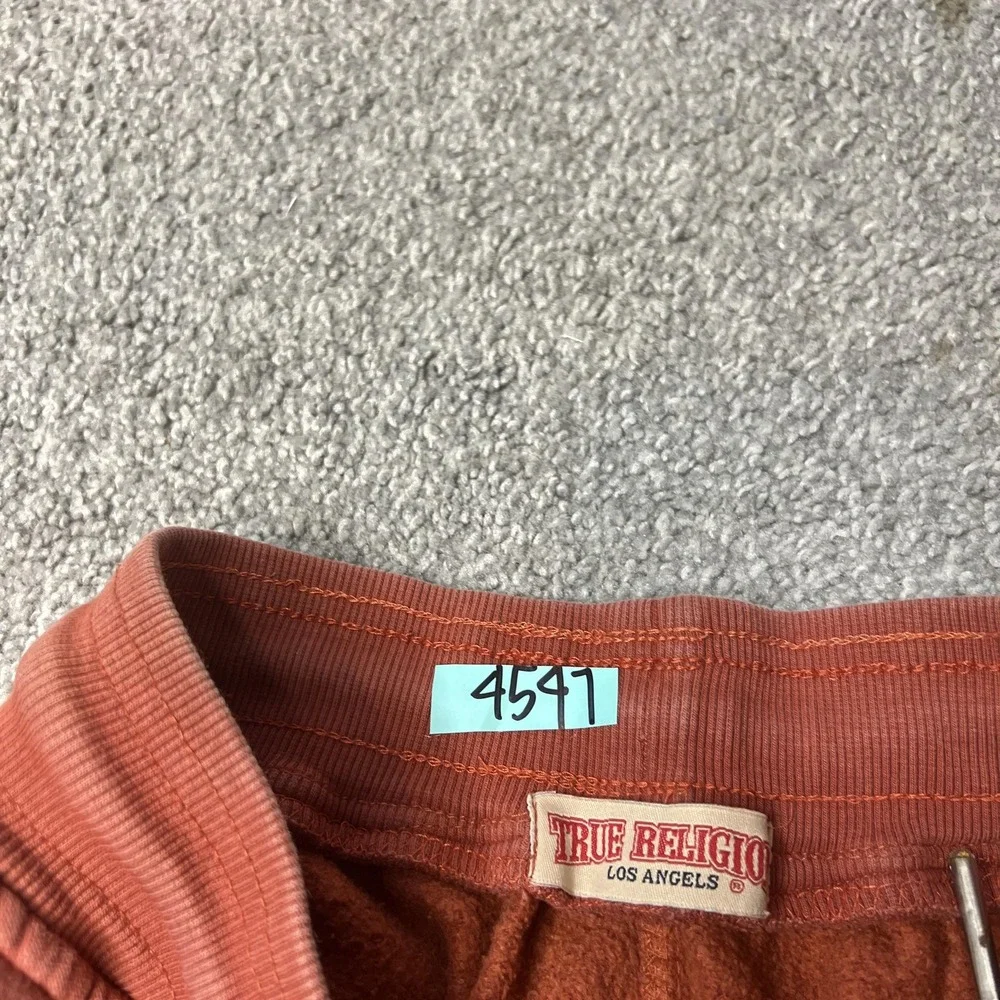 True Religion Rust Orange Sweatpants with White Logo